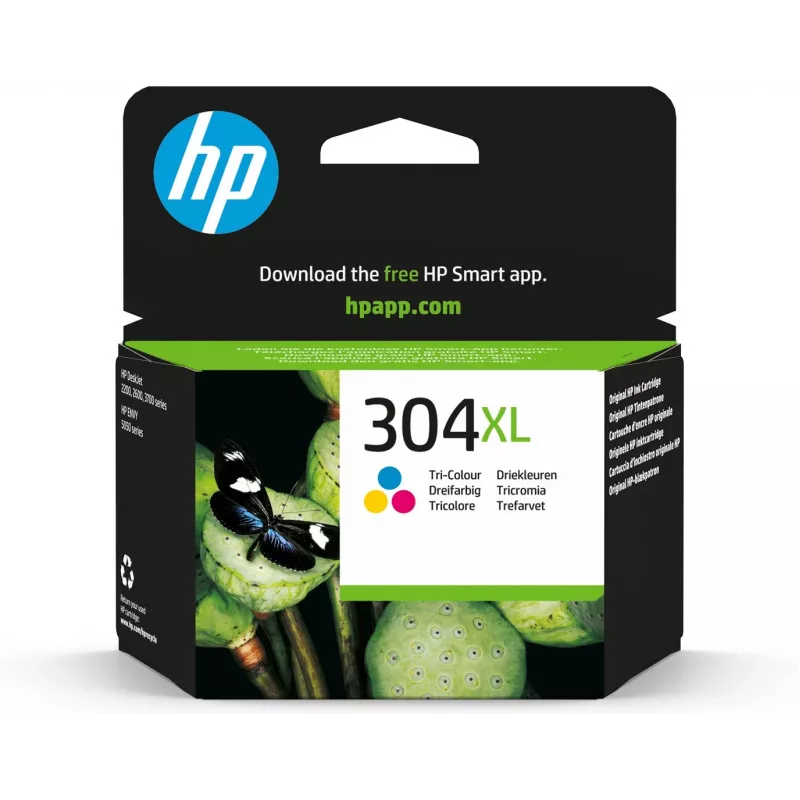 Oryginalny trójkolorowy wkład atramentowy HP 304XL