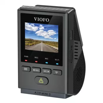 Kamera samochodowa VIOFO A119 MINI 2-G GPS – 1-kanałowa Quad HD 2560×1440, Sony STARVIS 2 IMX675, 60 fps, 140° F1.6, GPS, Wi‑Fi, dwuzakresowa, tryb parkingowy