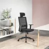 Ergo Office ER-425 Ergonomiczne krzesło biurowe z wysokim oparciem, maks. 150 kg, obrotowe, regulowane podparcie