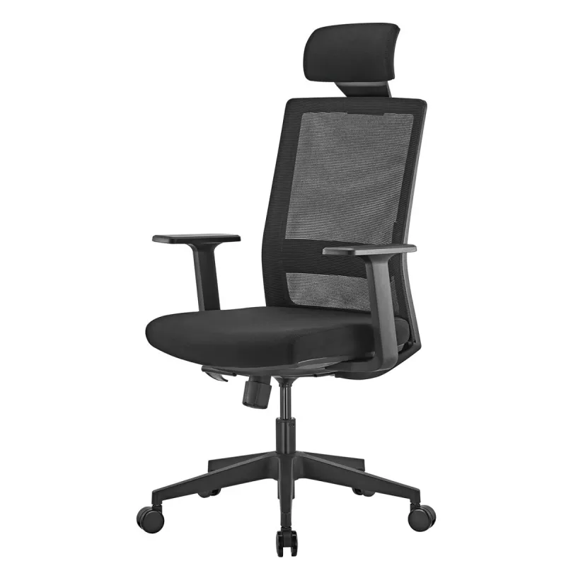 Ergo Office ER-425 Ergonomiczne krzesło biurowe z wysokim oparciem, maks. 150 kg, obrotowe, regulowane podparcie