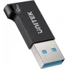 Adapter Unitek USB-C na USB-A A1049ABK01 — czarny, kompaktowy adapter USB-C (żeński) na USB-A (męski)