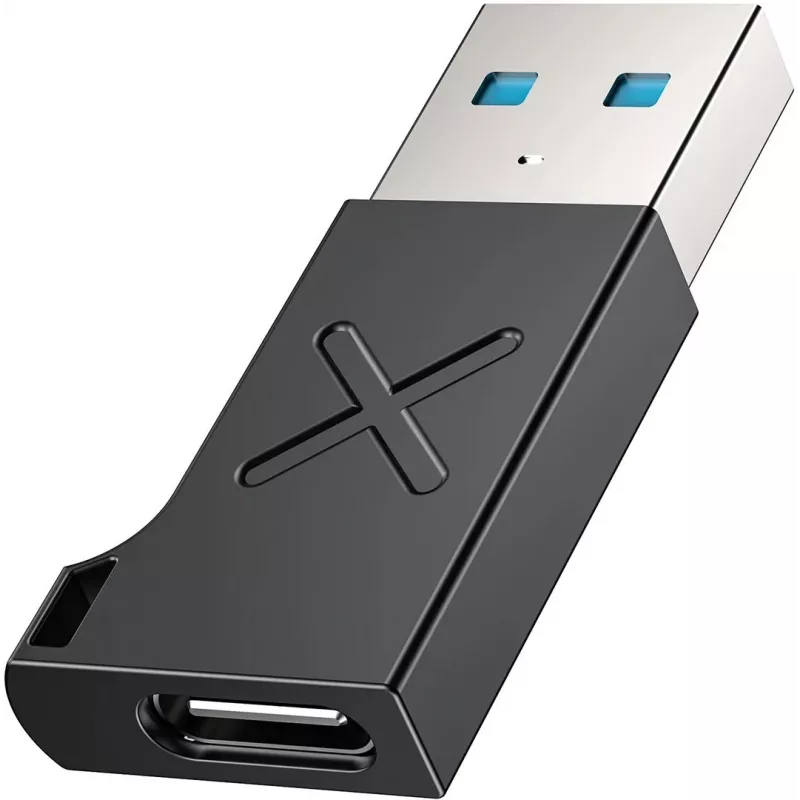 Adapter Unitek USB-C na USB-A A1049ABK01 — czarny, kompaktowy adapter USB-C (żeński) na USB-A (męski)