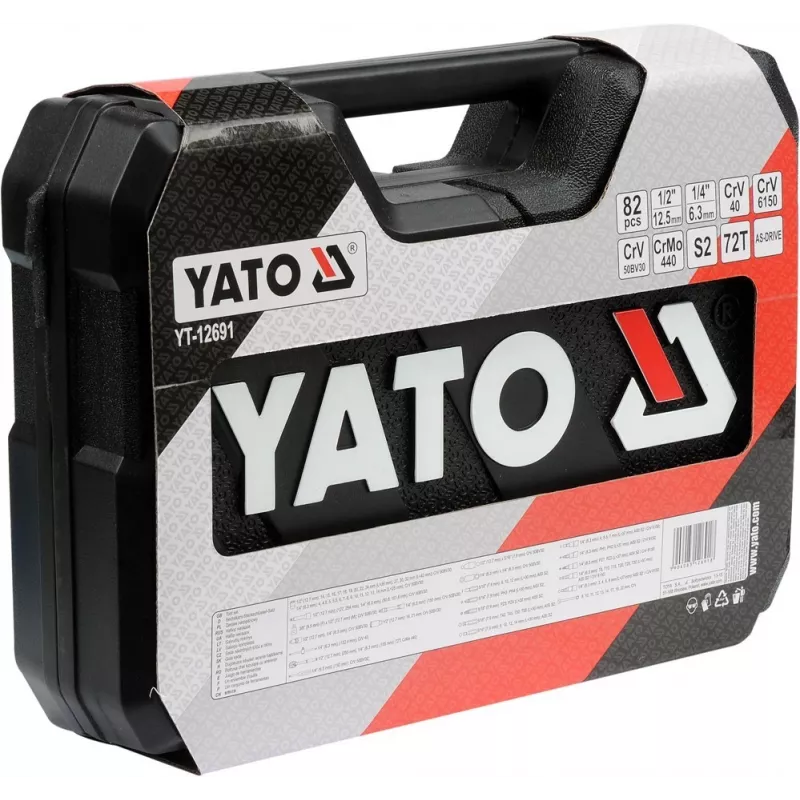 Yato YT-12691 klucz nasadowy Zestaw kluczy nasadowych 82 szt.