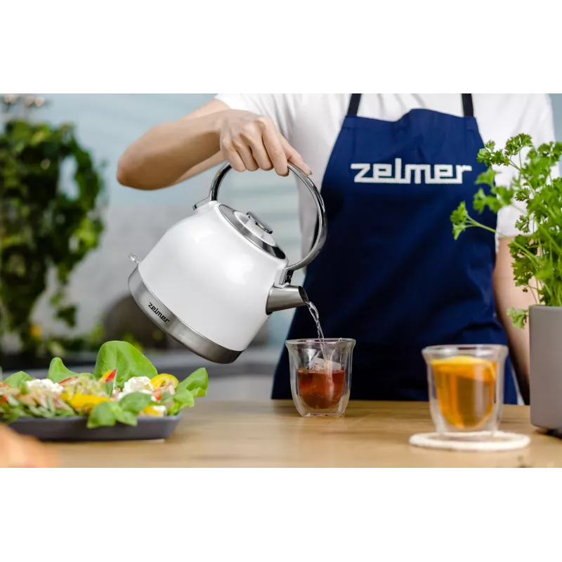 Czajnik elektryczny Zelmer ZCK7940 1,5 L 2200 W Stal nierdzewna, Biały