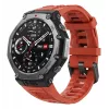 Smartwatch Amazfit T-Rex 3 Lava — 1.5-calowy AMOLED, 480×480, GPS, 700 mAh, 32 GB, koperta ze stali nierdzewnej, pasek silikonowy
