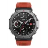 Smartwatch Amazfit T-Rex 3 Lava — 1.5-calowy AMOLED, 480×480, GPS, 700 mAh, 32 GB, koperta ze stali nierdzewnej, pasek silikonowy