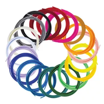3Doodler Filament FLOW 20 PLA 20 kolorów zestaw uzupełniający kwas polilaktyd (PLA) Czarny, Niebieski, Ciemnozielony, Ciemnoróżowy, Złoty, Zielony, Liliowy, Granatowy, Pomarańczowy, Różowy, Transparentny, Biały, Żółty