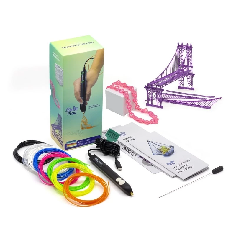 3Doodler Filament FLOW 20 PLA 20 kolorów zestaw uzupełniający kwas polilaktyd (PLA) Czarny, Niebieski, Ciemnozielony, Ciemnoróżowy, Złoty, Zielony, Liliowy, Granatowy, Pomarańczowy, Różowy, Transparentny, Biały, Żółty