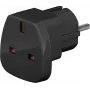 Wentronic Goobay Adapter podróżny, czarny - gniazdo UK > Typ F (Typ F, CEE 7/7) (94271)