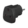 Wentronic Goobay Adapter podróżny, czarny - gniazdo UK > Typ F (Typ F, CEE 7/7) (94271)