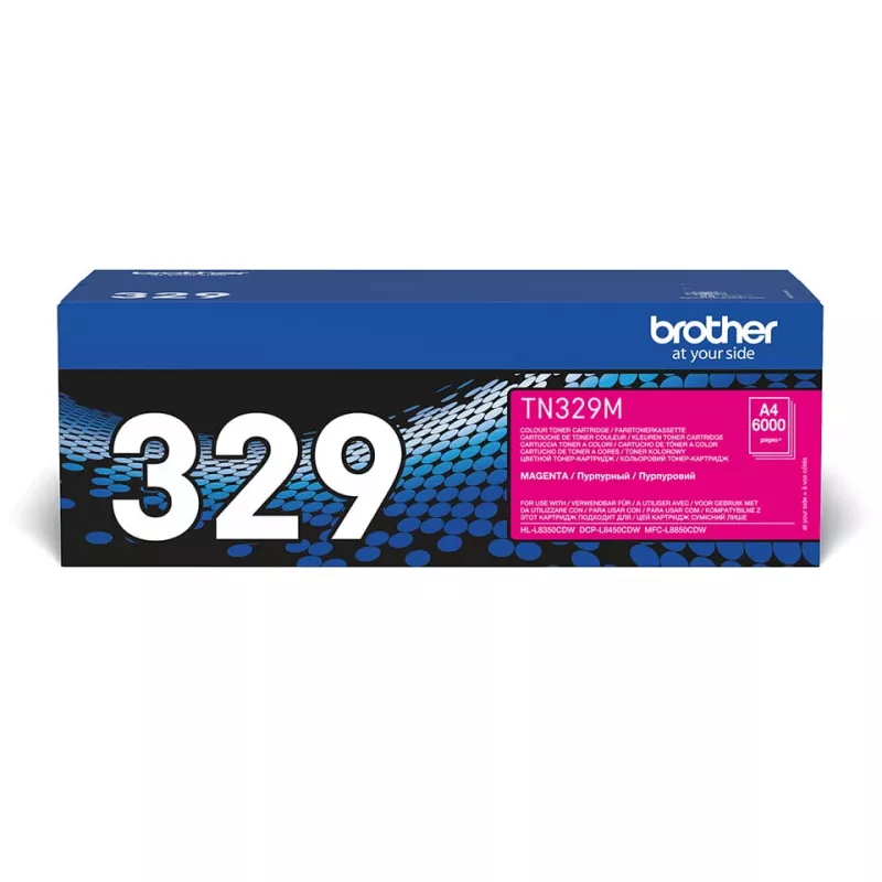 Oryginalny toner Brother TN-329 TN329M magenta, wydajność 3000 stron