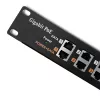 Patch panel QOLTEC 54478 12 portów PoE Czarny
