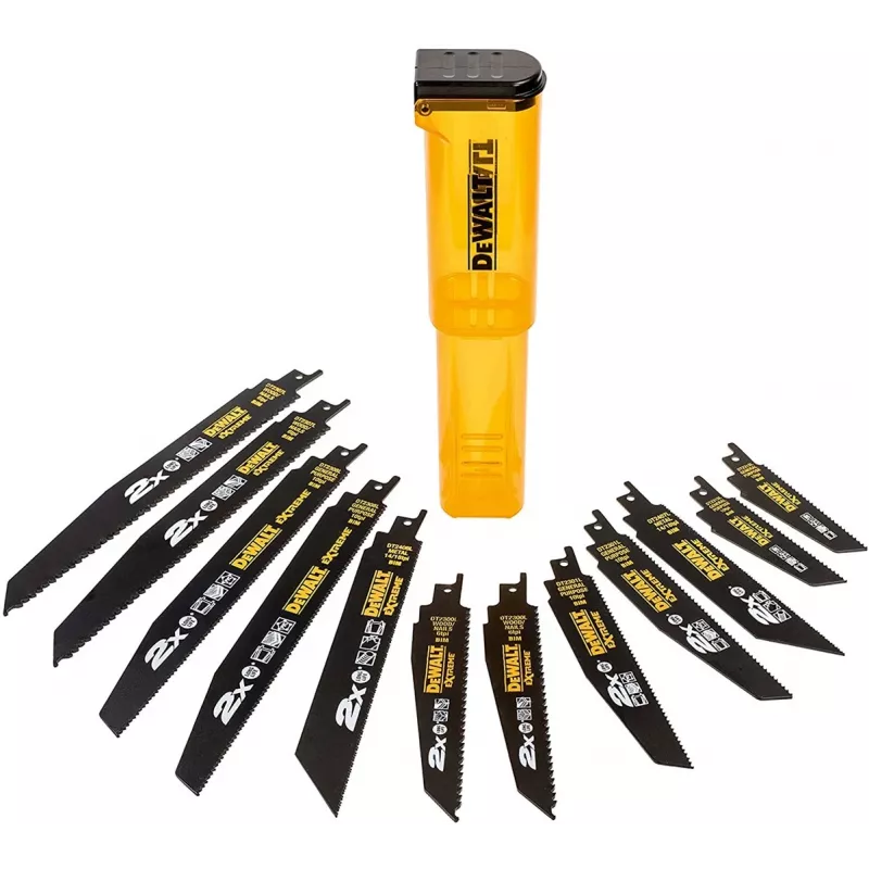 Brzegi do pił szablastych DEWALT - Zestaw 12 sztuk