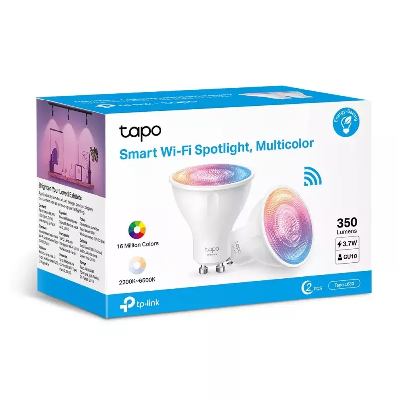 Smart bulb TP‑LINK Tapo L630 GU10 3.7W multicolor (2-pack)