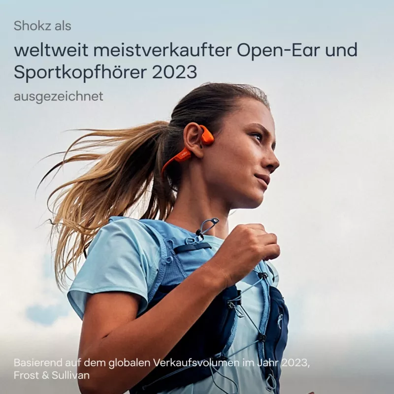SHOKZ OpenRun Pro 2 Mini Zestaw słuchawkowy Bezprzewodowy Sportowy Bluetooth Pomarańczowy
