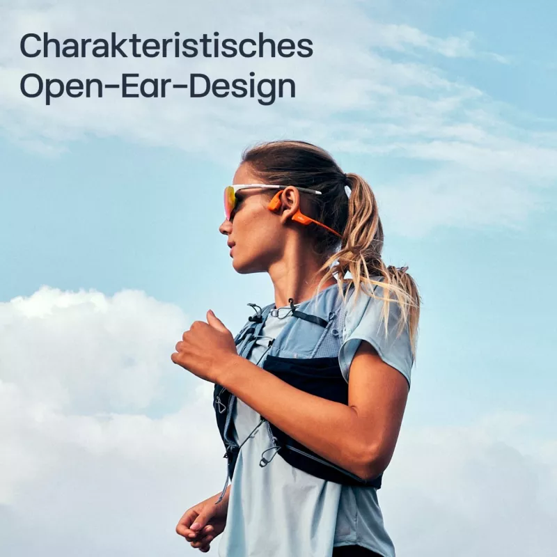 SHOKZ OpenRun Pro 2 Mini Zestaw słuchawkowy Bezprzewodowy Sportowy Bluetooth Pomarańczowy