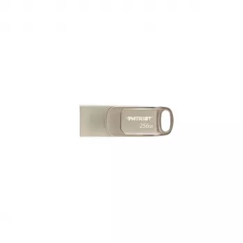 Pamięć USB PATRIOT PS256GT560DS5D 256GB USB 3.2 (USB-A/USB-C) obrotowa, srebrna, 120 MB/s
