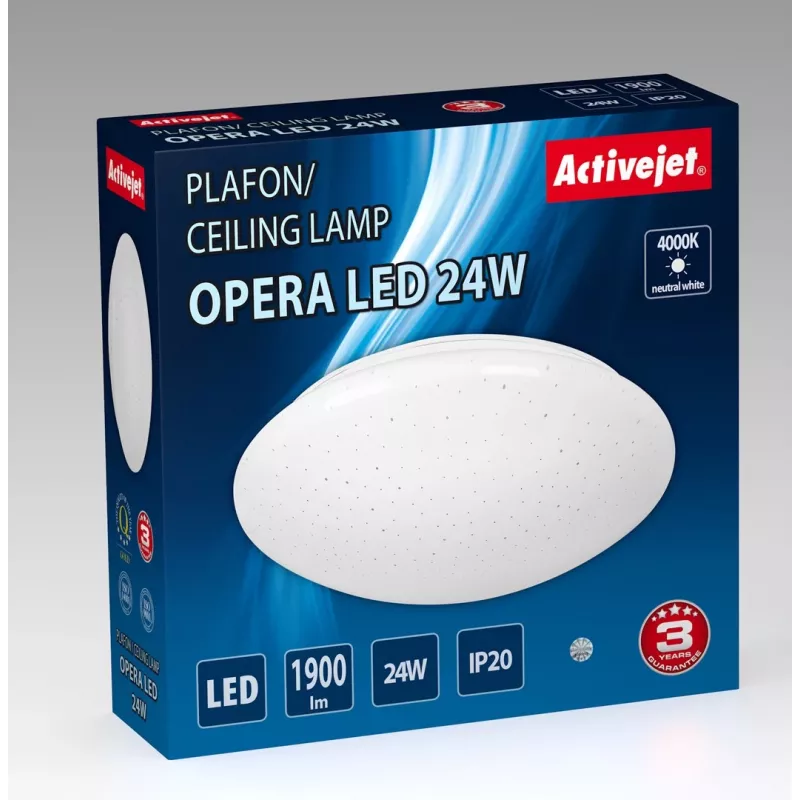 Nowoczesny plafon sufitowy LED Activejet OPERA LED 24W