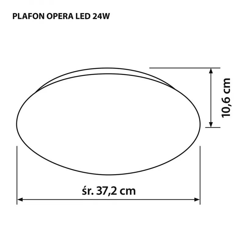 Nowoczesny plafon sufitowy LED Activejet OPERA LED 24W