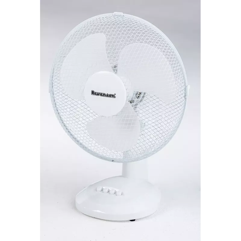 Wentylator stołowy domowy Ravanson WT-1030 — łopatka 35 cm, 3 prędkości, 35 W, obudowa z tworzywa sztucznego, szary
