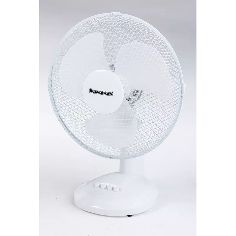 Wentylator stołowy domowy śmigłowy Ravanson WT-1040 — 43 cm, 3 łopaty, 3 prędkości, 45 W, obudowa z tworzywa sztucznego, szary