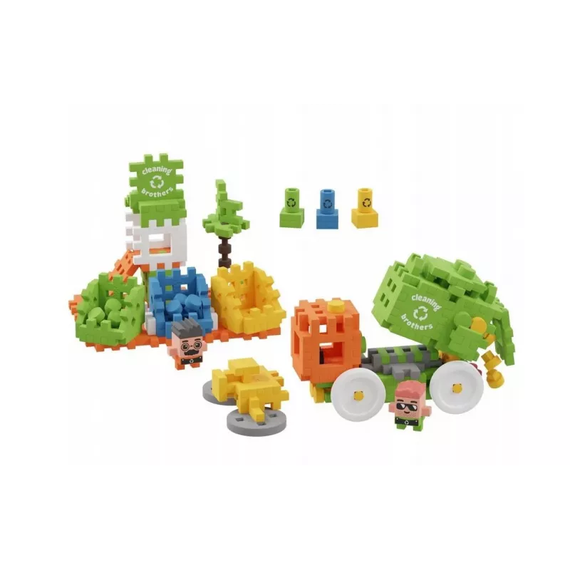 Klocki konstrukcyjne Marioinex Blocks Waffle mini Śmieciarka 14 szt. 903131