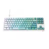 Havit KB901L klawiatura gamingowa biało-zielona przewodowa USB RGB LED