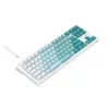 Havit KB901L klawiatura gamingowa biało-zielona przewodowa USB RGB LED