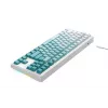 Havit KB901L klawiatura gamingowa biało-zielona przewodowa USB RGB LED