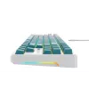 Havit KB901L klawiatura gamingowa biało-zielona przewodowa USB RGB LED