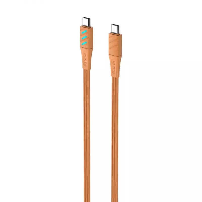 Havit CB6254 kabel do ładowania USB Type C na USB Type C 1 m pomarańczowy
