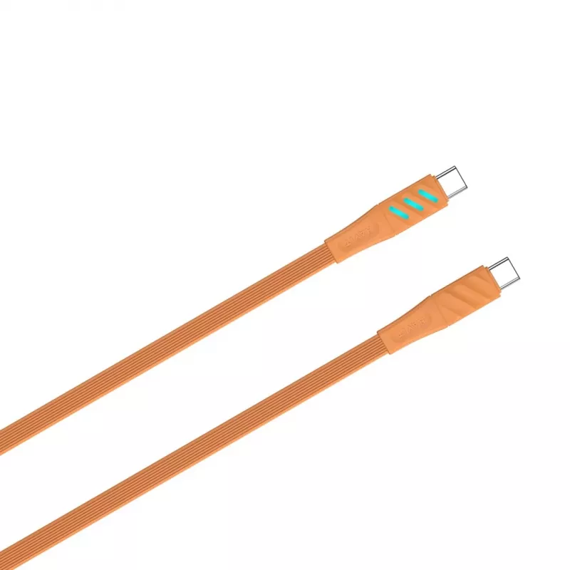 Havit CB6254 kabel do ładowania USB Type C na USB Type C 1 m pomarańczowy