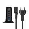 HAVIT Travel Charger UCLE004 EU 140W Five-Port GaN Czarny