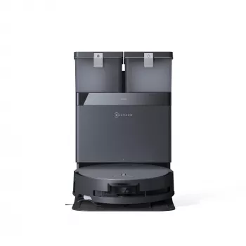 Robot sprzątający Ecovacs Deebot X8 Omni — czarny, bateria 5200 mAh, czas pracy 128 min, worek na kurz 0,22 L, mopowanie na mokro, automatyczna stacja bazowa
