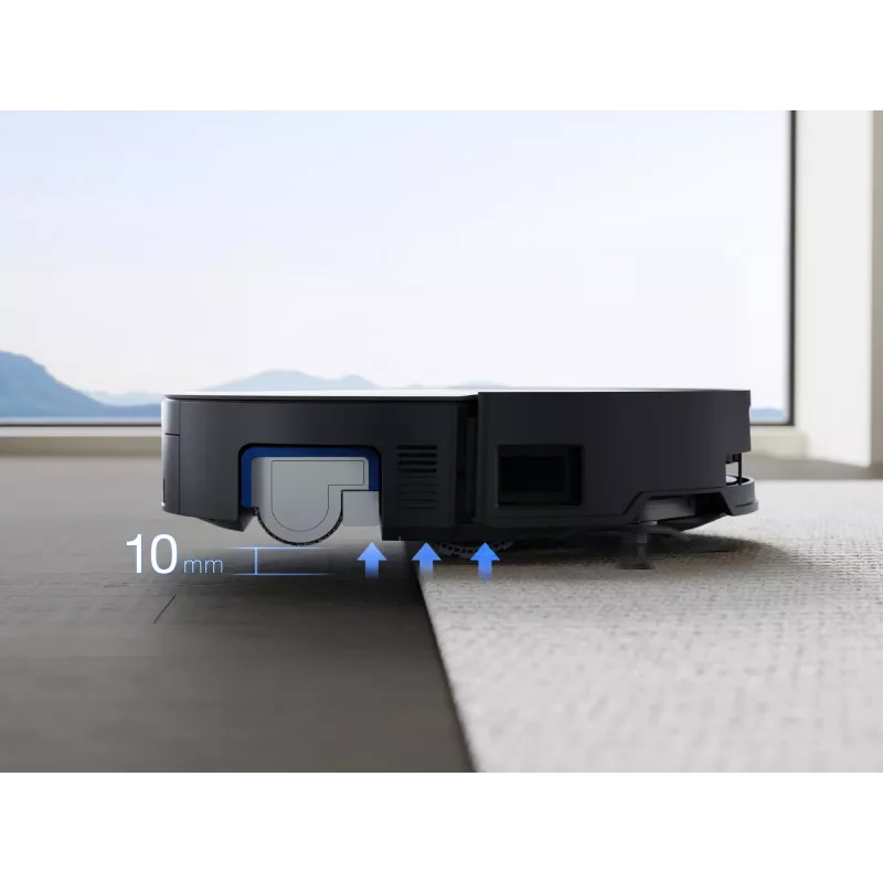 Robot sprzątający Ecovacs Deebot X8 Omni — czarny, bateria 5200 mAh, czas pracy 128 min, worek na kurz 0,22 L, mopowanie na mokro, automatyczna stacja bazowa