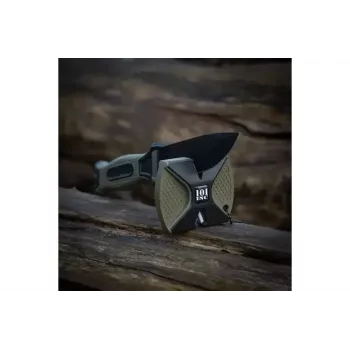 Nóż taktyczny ze stałą klingą 101 INC Model 9242, ostrze 120 mm stal nierdzewna 3Cr13, zielona rękojeść, pochwa