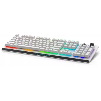Dell | Alienware Tri-Mode AW920K | Bezprzewodowa klawiatura gamingowa | Bezprzewodowa | Podświetlenie RGB LED | US | Bluetooth | Lunar Light | Klawiatura numeryczna | CHERRY MX Red | Połączenie bezprzewodowe