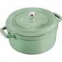 Staub Okrągły Żeliwny Garnek Żaroodporny 5,2 L, Miętowy - La Cocotte 26 cm