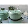 Staub Okrągły Żeliwny Garnek Żaroodporny 5,2 L, Miętowy - La Cocotte 26 cm