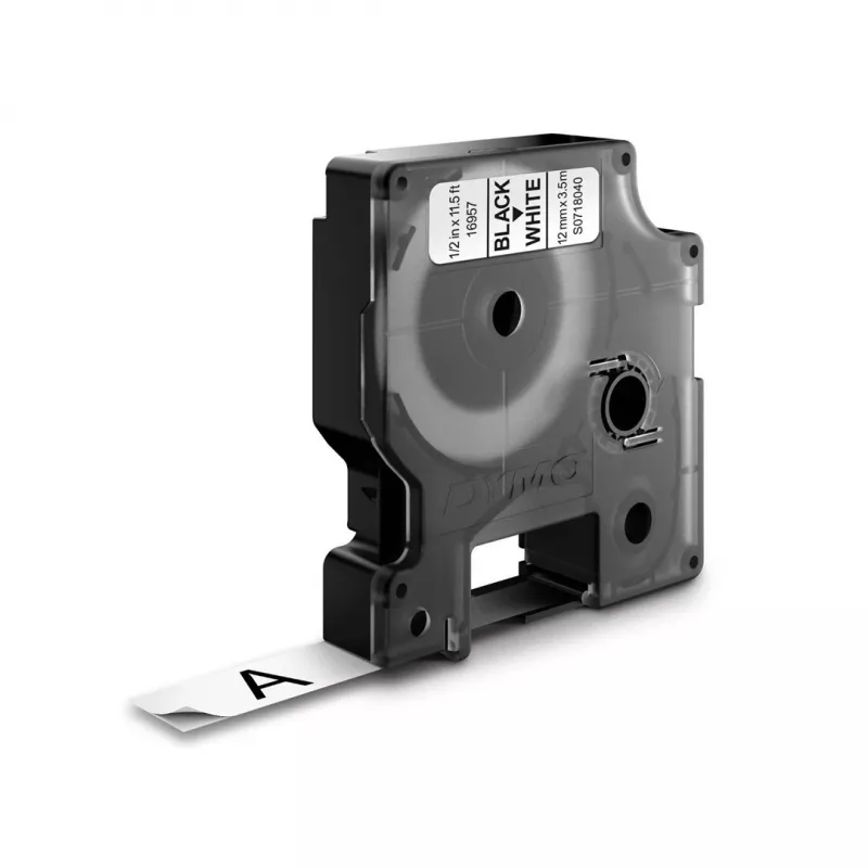 DYMO D1 Durable - Czarny na Białym - 12mm