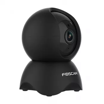 Kamera IP Foscam X5, forma żarówki, 5 MP (2560×1920), Wi‑Fi i Ethernet, MicroSD do 256 GB, obrót/pochylenie 360°, zoom cyfrowy 6x, zasięg nocny 8 m