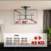 Uchwyt sufitowy do telewizora MACLEAN MC-110 T dla telewizorów 43–86 cali, VESA do 800×400, maks. obciążenie 45 kg