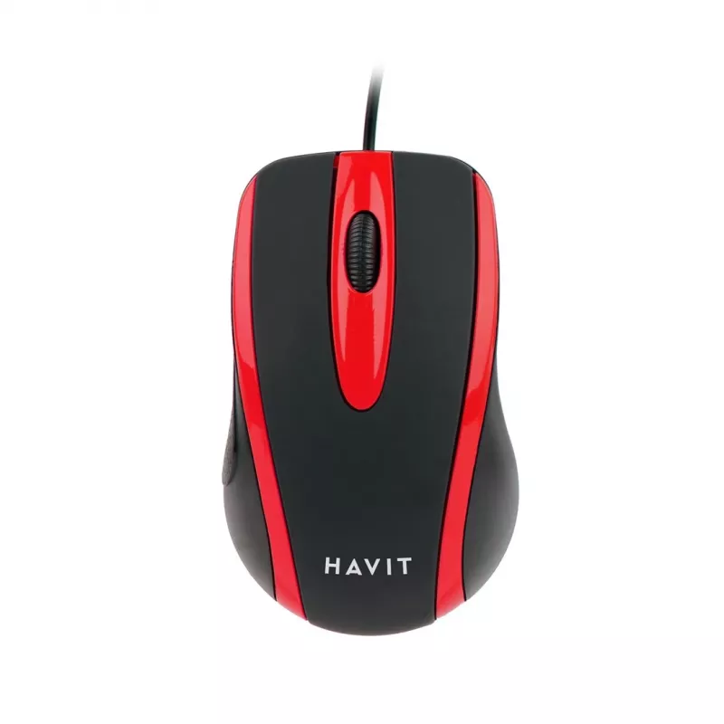 Havit HV-MS753 - mysz komputerowa uniwersalna, czerwień i czerń