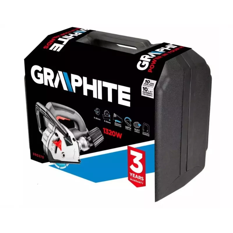 GRAPHITE 59G370 bruzdownica do ścian, 1320 W, tarcza 125 mm