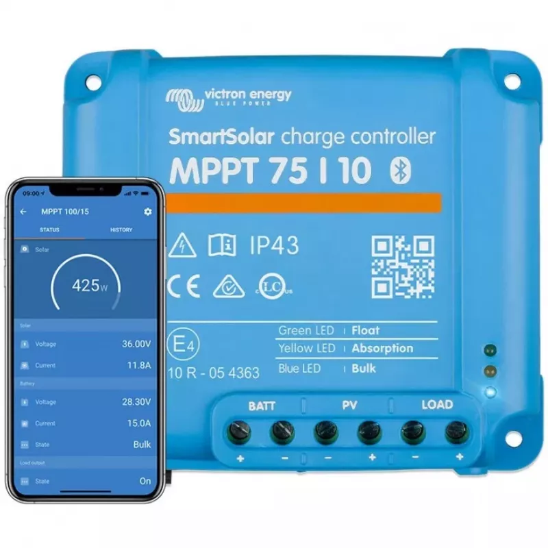 Victron Energy SmartSolar MPPT 75/10 regulator ładowania słonecznego 75 V 10 A