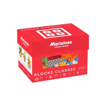 Zestaw klocków konstrukcyjnych Marioinex Classic 350 szt. – zestaw konstrukcyjny, 350 elementów