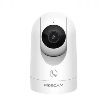 Kamera IP Foscam R8M biała — 8 MP 4K (3840×2160), obiektyw szklany 2,8 mm, 350° w poziomie / 150° w pionie, Wi‑Fi 2,4G/5G, microSD do 256 GB