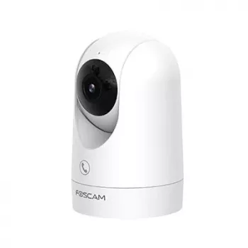 Kamera IP Foscam R8M biała — 8 MP 4K (3840×2160), obiektyw szklany 2,8 mm, 350° w poziomie / 150° w pionie, Wi‑Fi 2,4G/5G, microSD do 256 GB