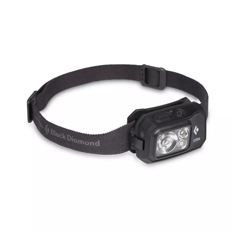 Black Diamond Storm 450 Czarna, Czerwona opaska latarka czołowa