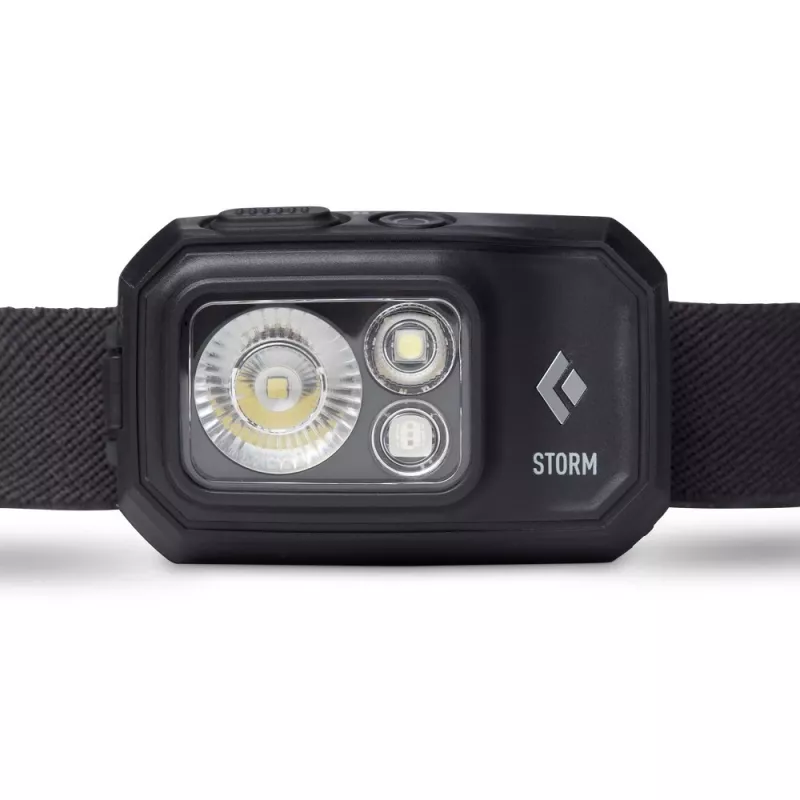 Black Diamond Storm 450 Czarna, Czerwona opaska latarka czołowa